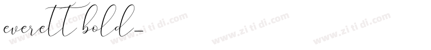 everett bold字体转换